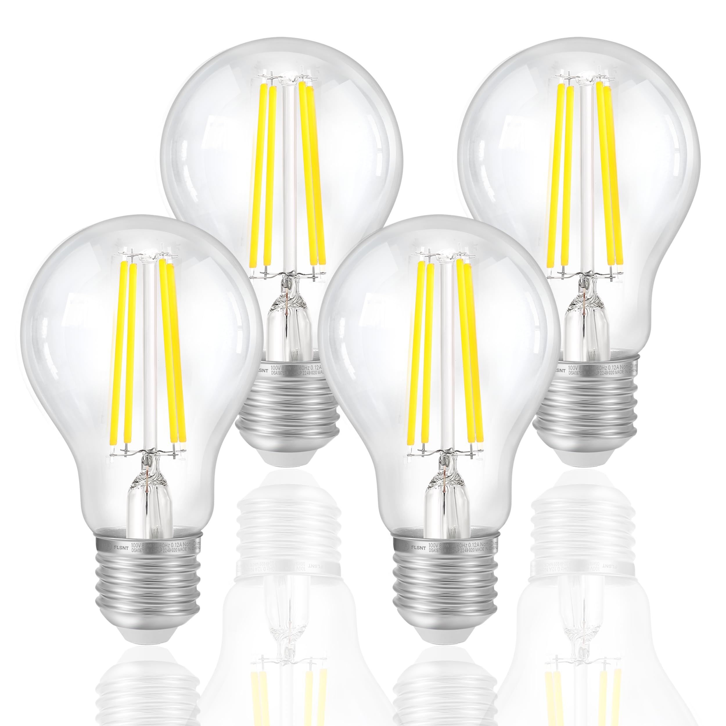 FLSNT LED Bulbs, E26 Base, Daylight White, 100W Equivalent, Edison, 8W, 5000K, 1521lm, Filament, for Chandeliers, Retro Style, High Color Rendering,
FLSNT LED Bulbs, E26 Base, Daylight White, 100W Equivalent, Edison, 8W, 5000K, 1521lm, Filament, for Chandeliers, Retro Style, High Color Rendering,