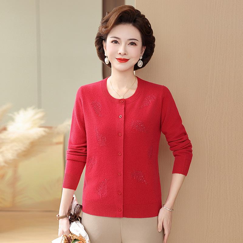 Women s Wool Cardigan: Solid Color, Round Neck, Slimming Knitted Sweater for Middle-Aged and Elderly L рожевий червоний колір
Women s Wool Cardigan: Solid Color, Round Neck, Slimming Knitted Sweater for Middle-Aged and Elderly L рожевий червоний колір