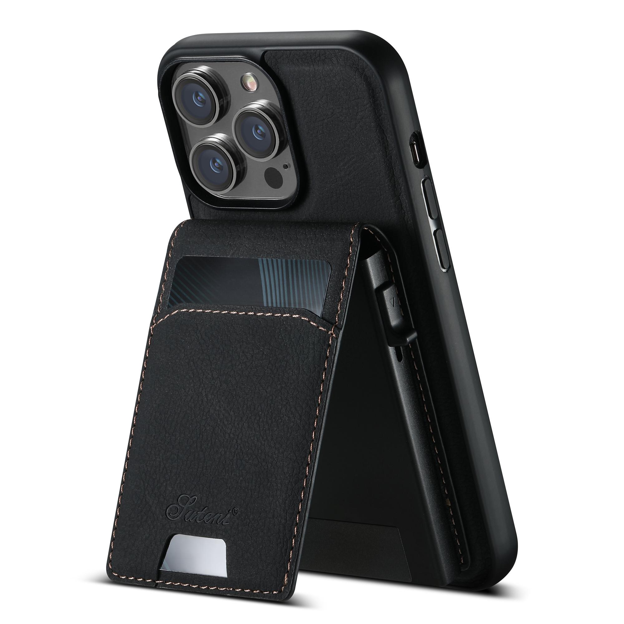 SUTENI H19 For iPhone 15 Pro Magnetic Case Card Holder Kickstand Litchi Texture Leather Back Cover Black
SUTENI H19 For iPhone 15 Pro Magnetic Case Card Holder Kickstand Litchi Texture Leather Back Cover Black