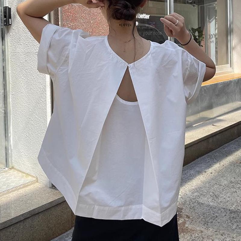 ZANZEA Women Summer Round Neck Hollow Short Sleeve Backless Blouses S білий
ZANZEA Women Summer Round Neck Hollow Short Sleeve Backless Blouses S білий