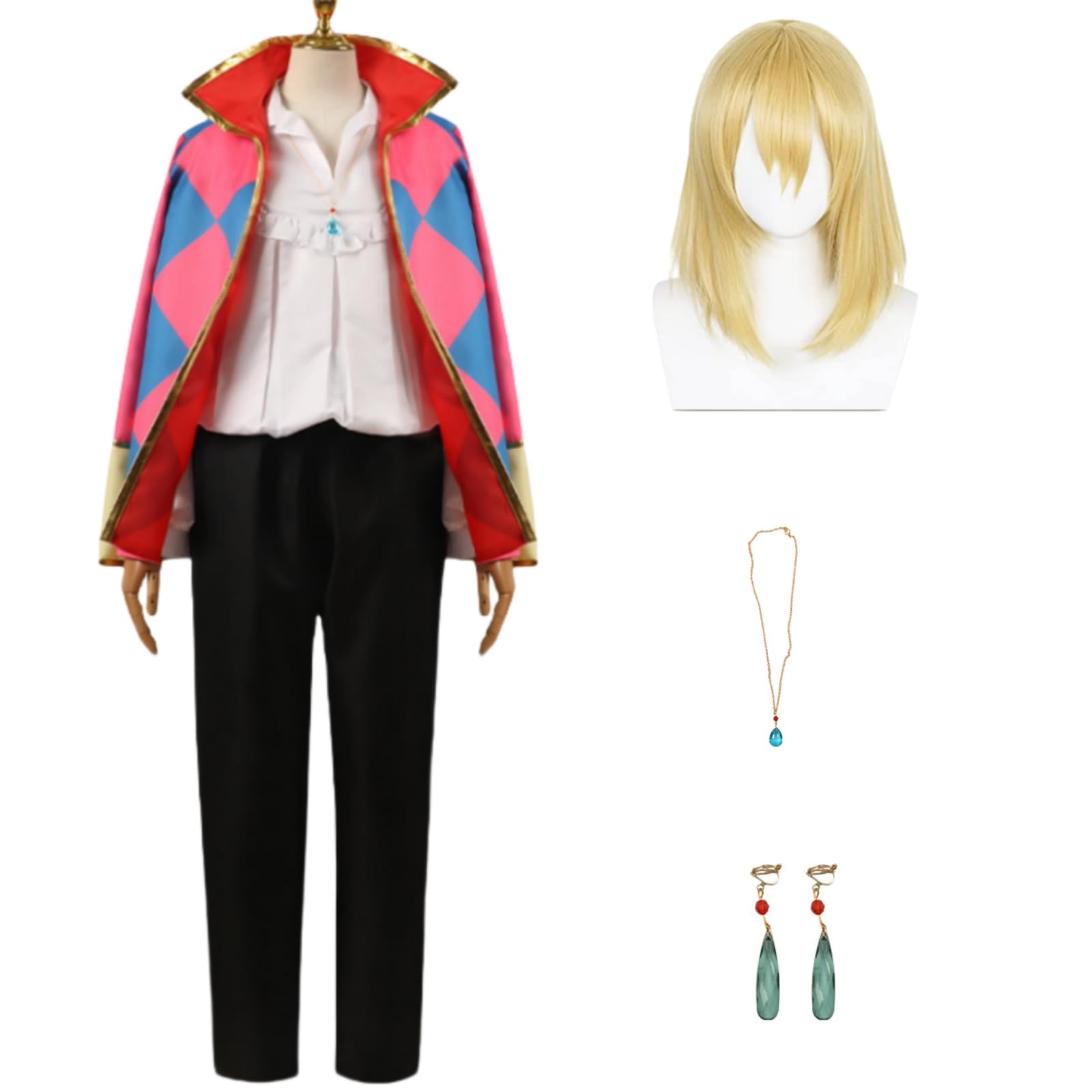 Костюм для косплея COSSA Howl с для сцены школы и культурных фестивалей парик, Софи, выступления, фотография, Хэллоуин, фестивали, (Вой, XL)