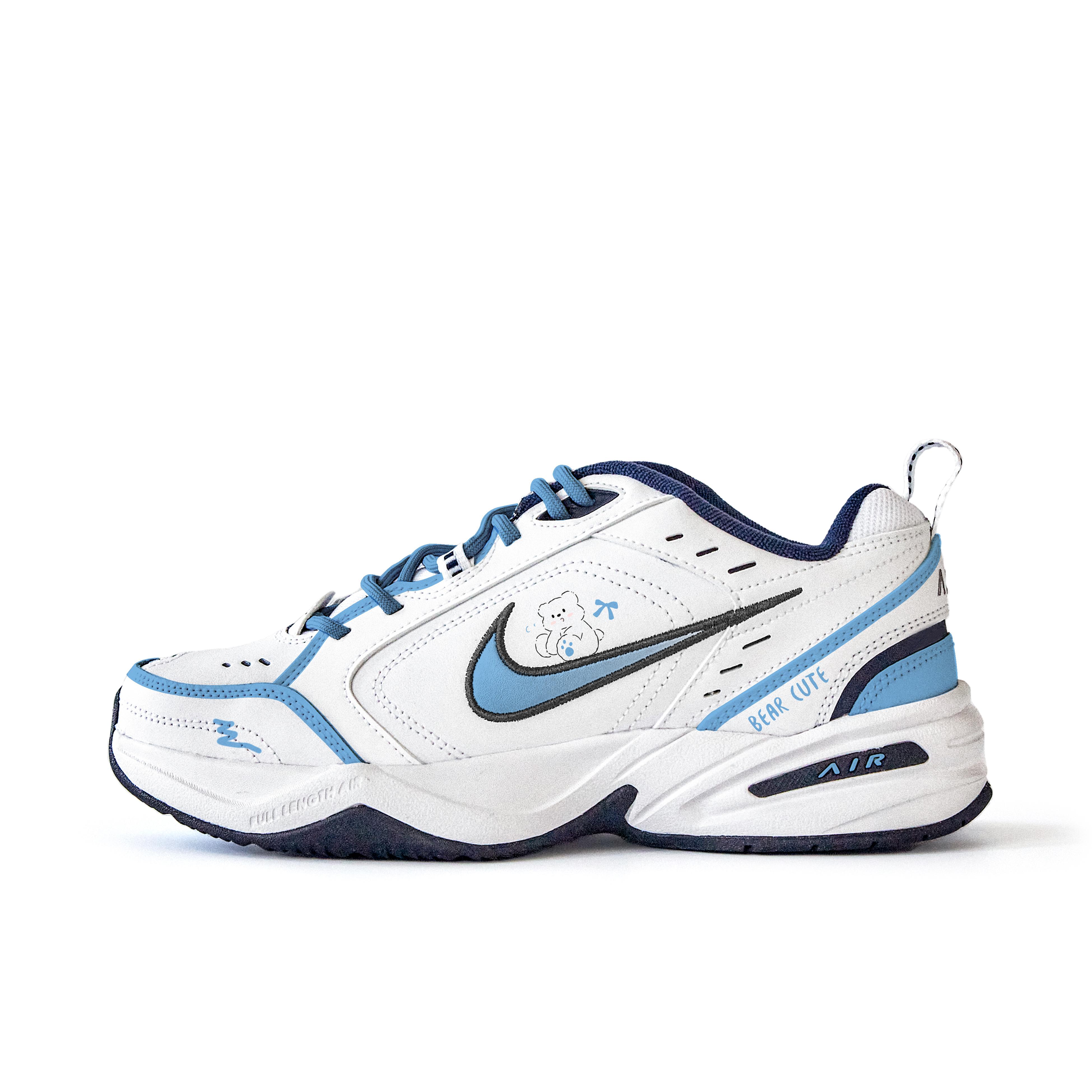 Nike Air Monarch 4 Slip Resistant Abrasion Resistant Low top Chunky Sneakers Unisex White Blue 415445-102 (Team746-) 40
Nike Air Monarch 4 Slip Resistant Abrasion Resistant Low top Chunky Sneakers Unisex White Blue 415445-102 (Team746-) 40
