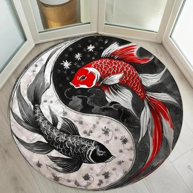 Yin Yang Koi Print Round Rug Home Living Room Bedroom Decorative Non-Slip Washable Rug 60cm
Yin Yang Koi Print Round Rug Home Living Room Bedroom Decorative Non-Slip Washable Rug 60cm