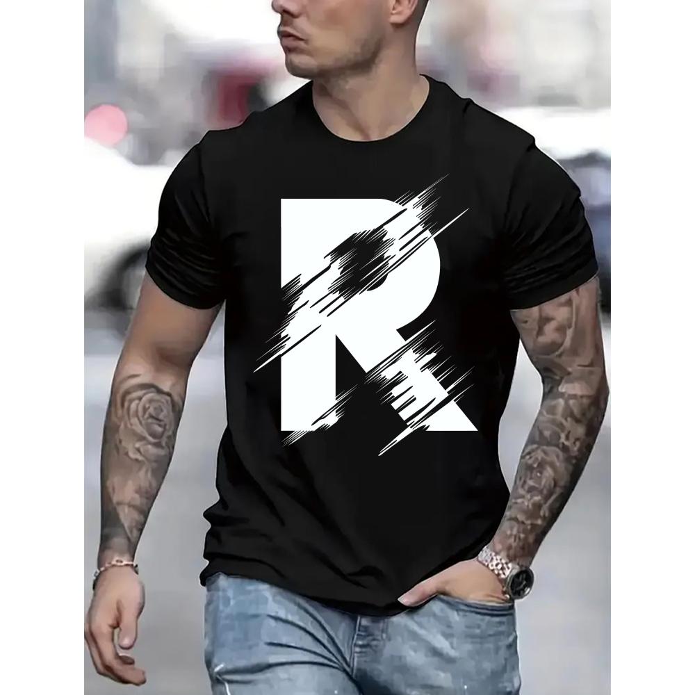 Men s Minimalist Letter R Graphic T-Shirt Casual Crew Neck Short Sleeve Regular Fit Cotton Blend Streetwear Tee S
Men s Minimalist Letter R Graphic T-Shirt Casual Crew Neck Short Sleeve Regular Fit Cotton Blend Streetwear Tee S