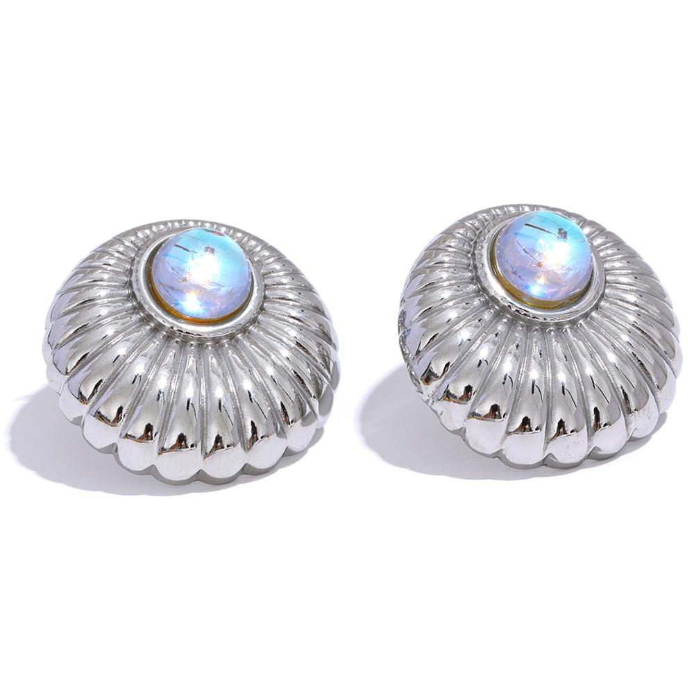 Yhpup Stainless Steel Round Resin Vintage Stud Earrings for Women Gold Steel Color Texture Rust Proof Trendy Jewelry Gift
Yhpup Stainless Steel Round Resin Vintage Stud Earrings for Women Gold Steel Color Texture Rust Proof Trendy Jewelry Gift