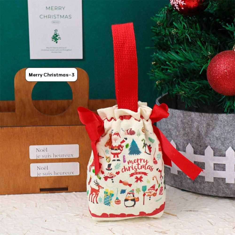 Cartoon Canvas Christmas Gift Bag Portable Large Capacity Candy Packaging Bag Drawstring Pocket Christmas 11x15cm
Cartoon Canvas Christmas Gift Bag Portable Large Capacity Candy Packaging Bag Drawstring Pocket Christmas 11x15cm