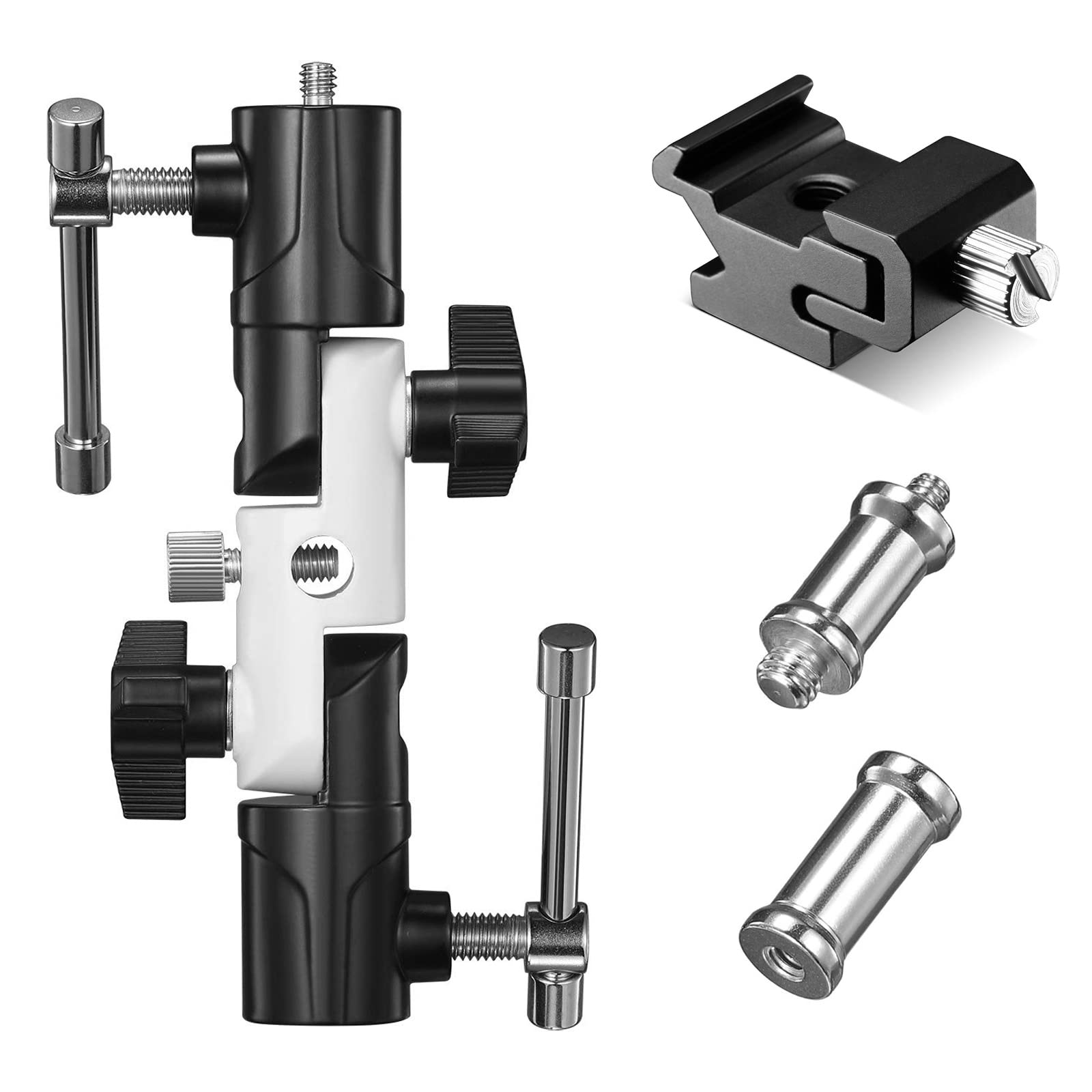 SUPON 3 Section U-Shape Camera Flash Speedlight Swivel Mount Bracket with Umbrella Reflector Holder Cold Shoe Compatible with Nikon Canon Pentax
SUPON 3 Section U-Shape Camera Flash Speedlight Swivel Mount Bracket with Umbrella Reflector Holder Cold Shoe Compatible with Nikon Canon Pentax