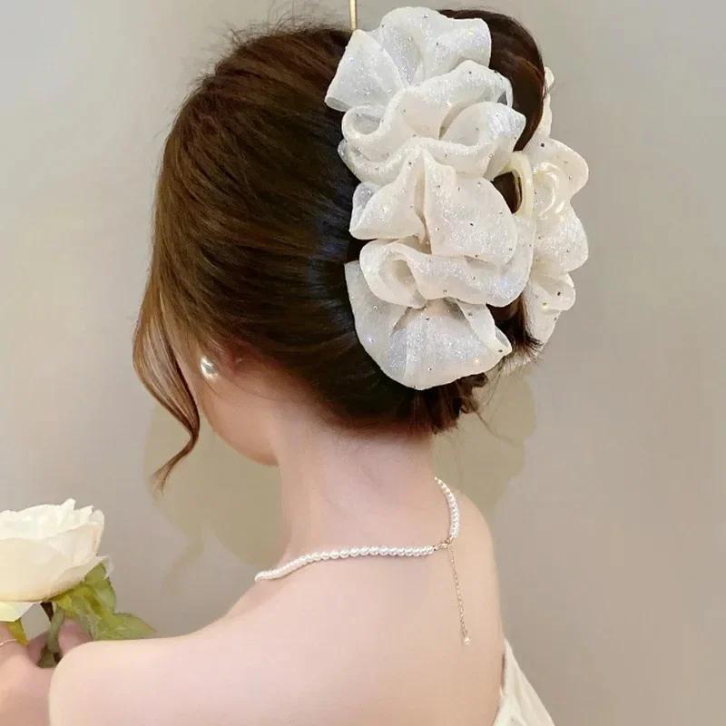 Summer Sweet Mesh Tulle Big Bow Hair Claw Clips for Women Solid colours Elegant Bowknot Ponytail clip New Headdress Accessories бежевий
Summer Sweet Mesh Tulle Big Bow Hair Claw Clips for Women Solid colours Elegant Bowknot Ponytail clip New Headdress Accessories бежевий