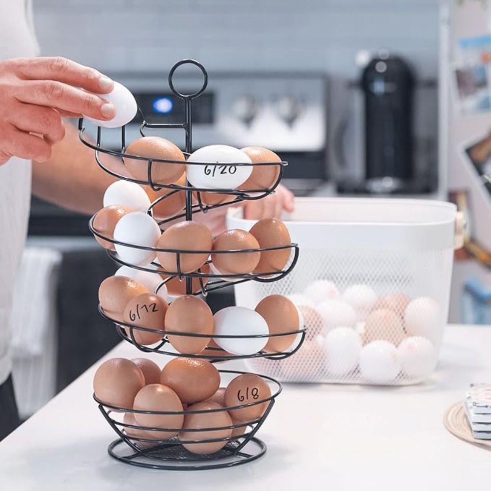 Save Space Spiral Egg Holder Stable Base Metal Egg Dispenser Easy To Carry Egg Storage Rack Easter чорний
Save Space Spiral Egg Holder Stable Base Metal Egg Dispenser Easy To Carry Egg Storage Rack Easter чорний