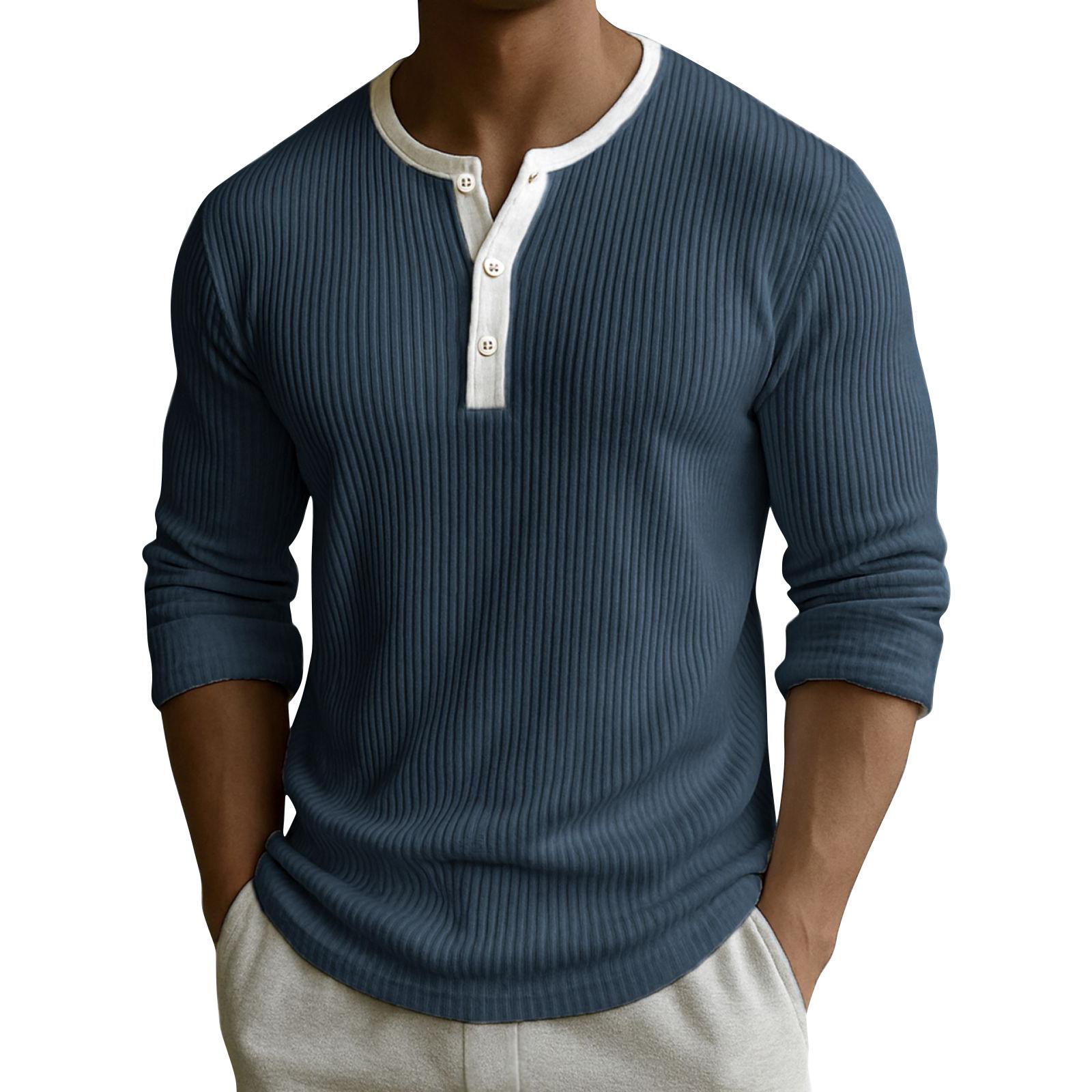 Men s Color Ribbed Textured Button Down Round Neck Long Sleeved Top XXXL Темно-синій
Men s Color Ribbed Textured Button Down Round Neck Long Sleeved Top XXXL Темно-синій