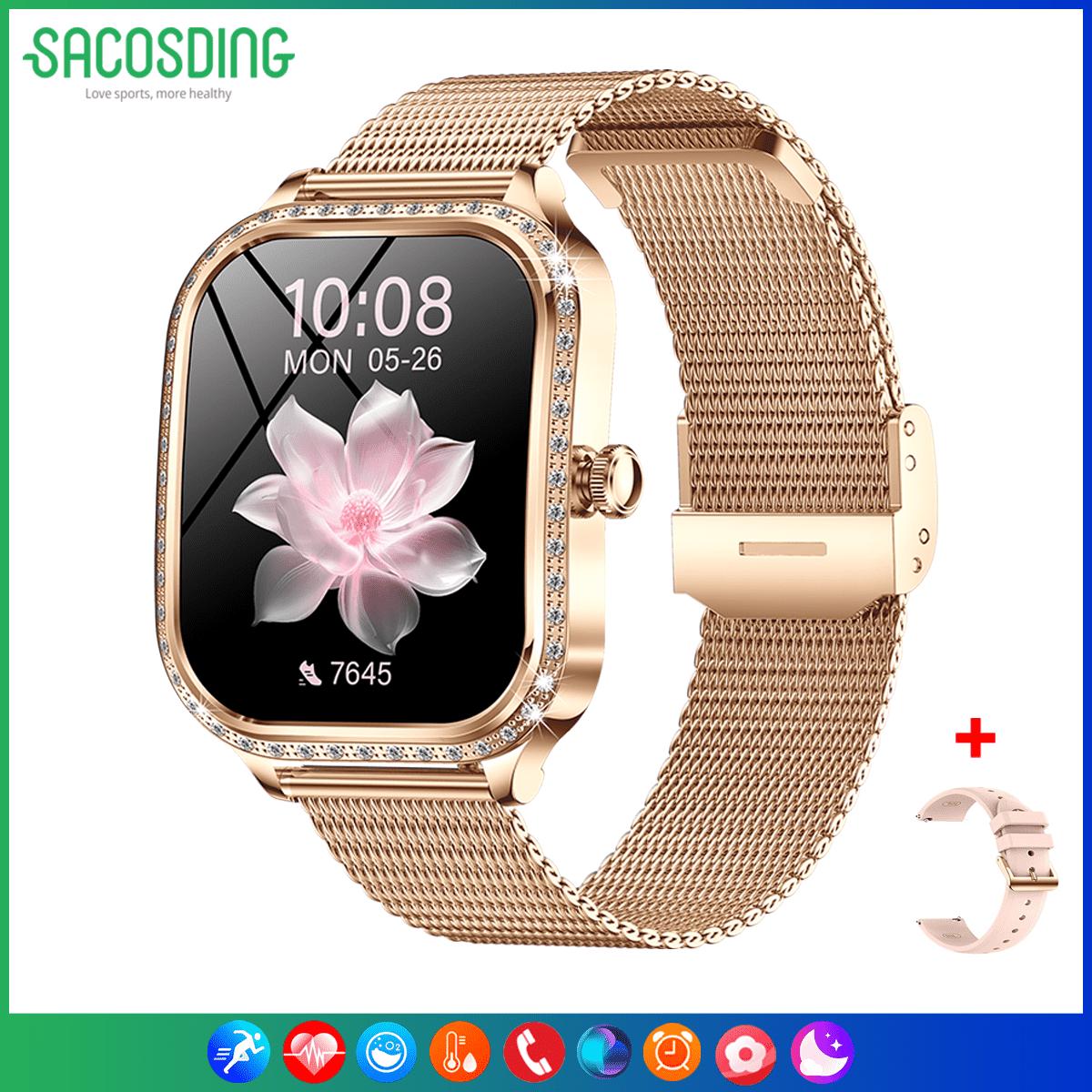 SACOSDING Жіночий розкішний смарт-годинник Diamond Women 1,75 дюйма Bluetooth-дзвінок AI Голосовий монітор здоров’я Фітнес-трекер Smartwatch
SACOSDING Жіночий розкішний смарт-годинник Diamond Women 1,75 дюйма Bluetooth-дзвінок AI Голосовий монітор здоров’я Фітнес-трекер Smartwatch