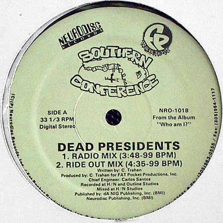 12inch Record SOUTHERN CONFERENCE - Dead Presidents NRO1018 Neurodisc Recor US Rap & Hip-Hop/R&B
12inch Record SOUTHERN CONFERENCE - Dead Presidents NRO1018 Neurodisc Recor US Rap & Hip-Hop/R&B