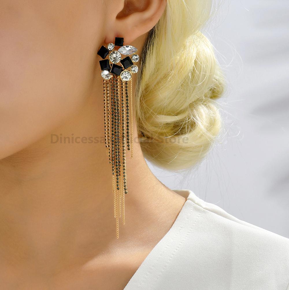 Vintage Luxury Long Tassel Chain Earrings for Women Trendy Dangle Drop Wedding Party Jewelry Ear Accessories
Vintage Luxury Long Tassel Chain Earrings for Women Trendy Dangle Drop Wedding Party Jewelry Ear Accessories