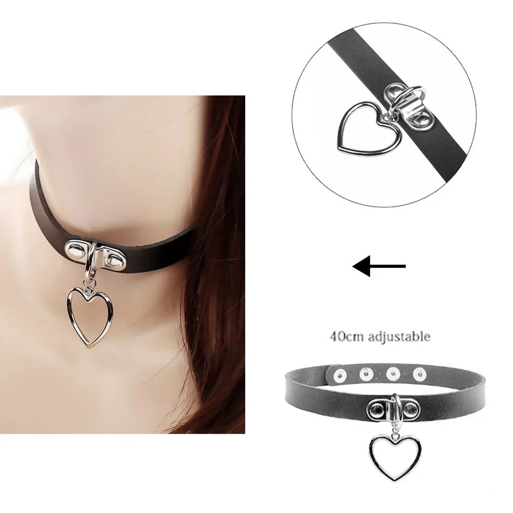 Harajuku Chocker Sexy Heart Lock Key Rivets Black Goth Punk Chokers Gothic Choker Necklace For Women Hip Hop Bondage Cosplay
Harajuku Chocker Sexy Heart Lock Key Rivets Black Goth Punk Chokers Gothic Choker Necklace For Women Hip Hop Bondage Cosplay