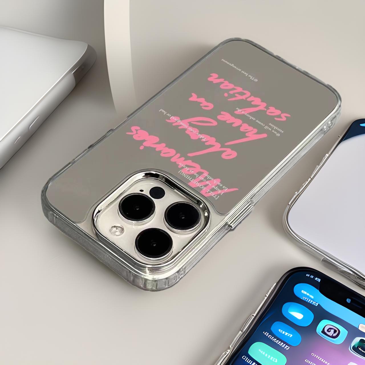 Pink & White iPhone 16 Pro Max Phone Case with Makeup Mirror - Stylish Personality for Apple 15 Pro and XR iPhone 13 Pro Max
Pink & White iPhone 16 Pro Max Phone Case with Makeup Mirror - Stylish Personality for Apple 15 Pro and XR iPhone 13 Pro Max