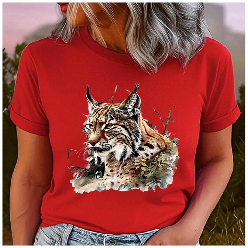 Women s Cotton 100% Tiger Print Base T-shirt Loose round Neck Casual Short Sleeve Fashion Top Wholesale Clothing Summer S
Women s Cotton 100% Tiger Print Base T-shirt Loose round Neck Casual Short Sleeve Fashion Top Wholesale Clothing Summer S