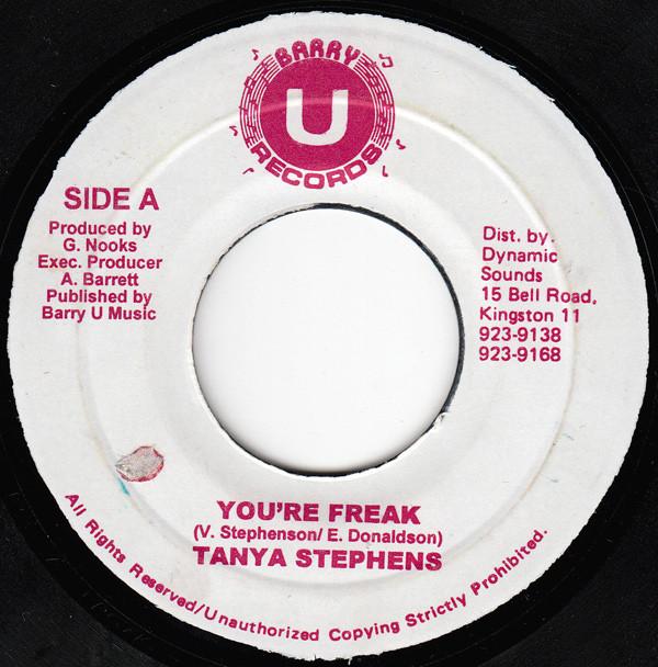 7inch Record TANYA STEPHENS - You re Freak NONE Barry U Records Jamaica Reggae, Ska & Dub Used
7inch Record TANYA STEPHENS - You re Freak NONE Barry U Records Jamaica Reggae, Ska & Dub Used