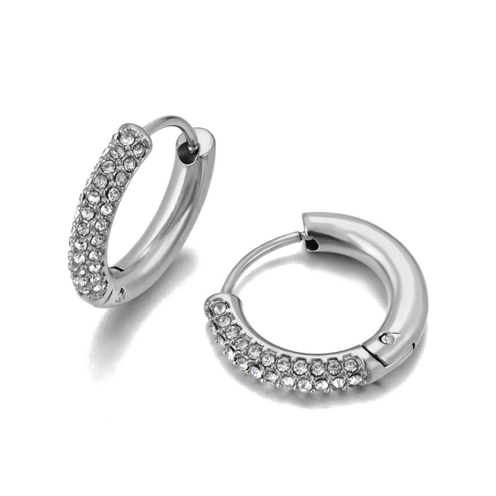 Lokaer Fashion 316L Stainless Steel Rhinestone Hoop Earrings 18K PVD Gold Plated Handmade Daily Jewelry for Women Girls E24216
Lokaer Fashion 316L Stainless Steel Rhinestone Hoop Earrings 18K PVD Gold Plated Handmade Daily Jewelry for Women Girls E24216