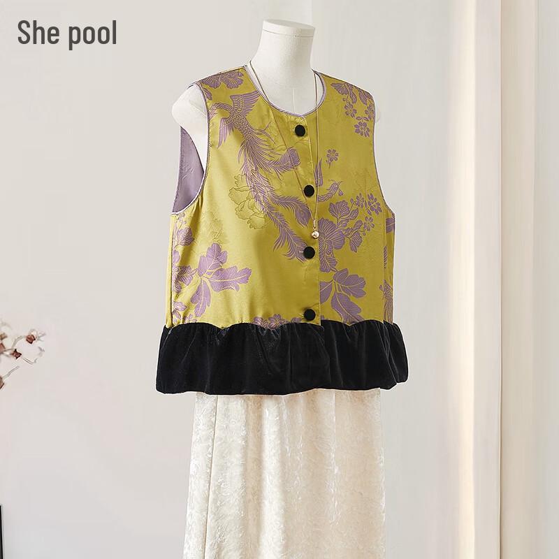 Women s New Chinese Style Color-Block Vest L
Women s New Chinese Style Color-Block Vest L