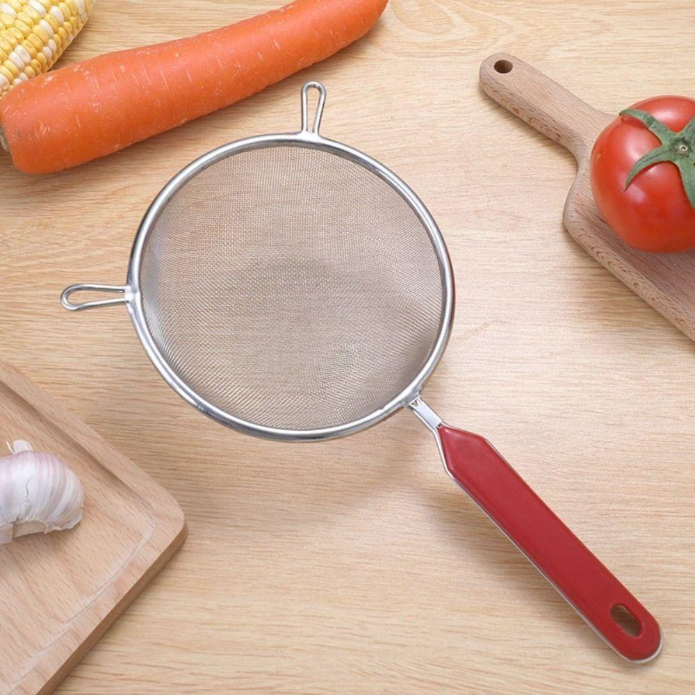 Stainless Steel Flour Mesh Sieve 4 Sizes Noodle Drainer Wire Sieve Sifter Frying Scoop Juice 8.5cm
Stainless Steel Flour Mesh Sieve 4 Sizes Noodle Drainer Wire Sieve Sifter Frying Scoop Juice 8.5cm