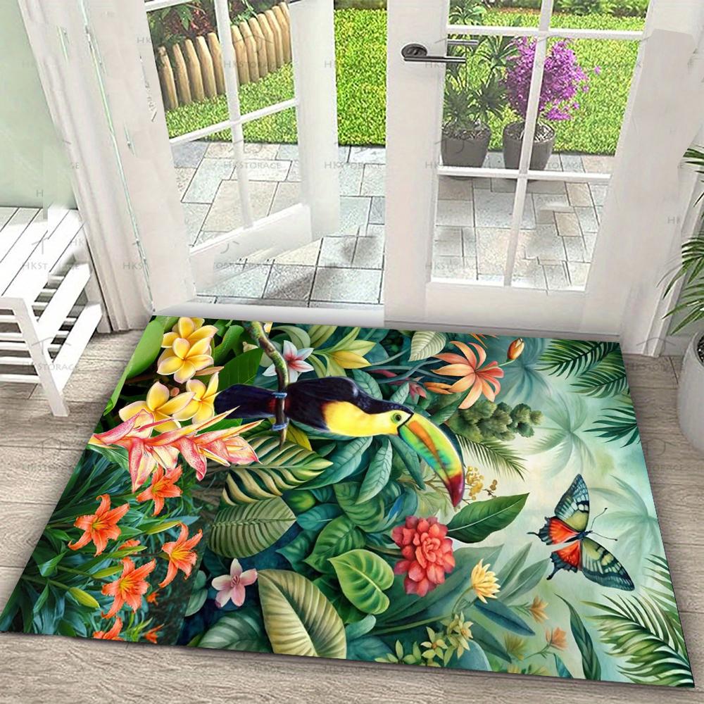 Tropical Nature Door Mat With Vibrant Floral Bird Butterfly Patterns Soft NonSlip Mat For Home Entrance Patio Balcony 50x80cm
Tropical Nature Door Mat With Vibrant Floral Bird Butterfly Patterns Soft NonSlip Mat For Home Entrance Patio Balcony 50x80cm