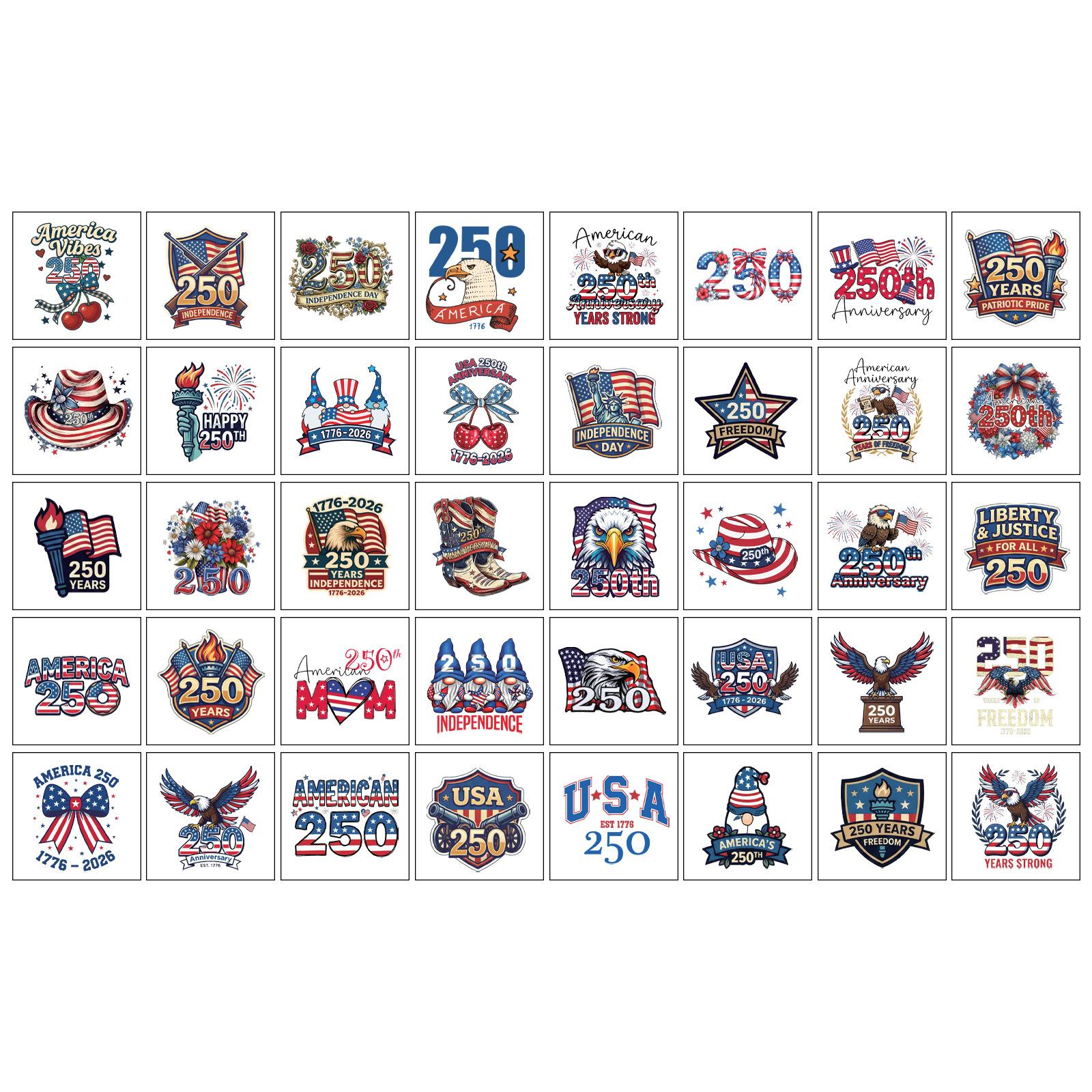 Flag Day Tattoo Sticker 250th Anniversary USA Themed Celebration Festival Temporary Tattoo Sticker 5*5cm (order quantity of 40 for a complete set)
Flag Day Tattoo Sticker 250th Anniversary USA Themed Celebration Festival Temporary Tattoo Sticker 5*5cm (order quantity of 40 for a complete set)