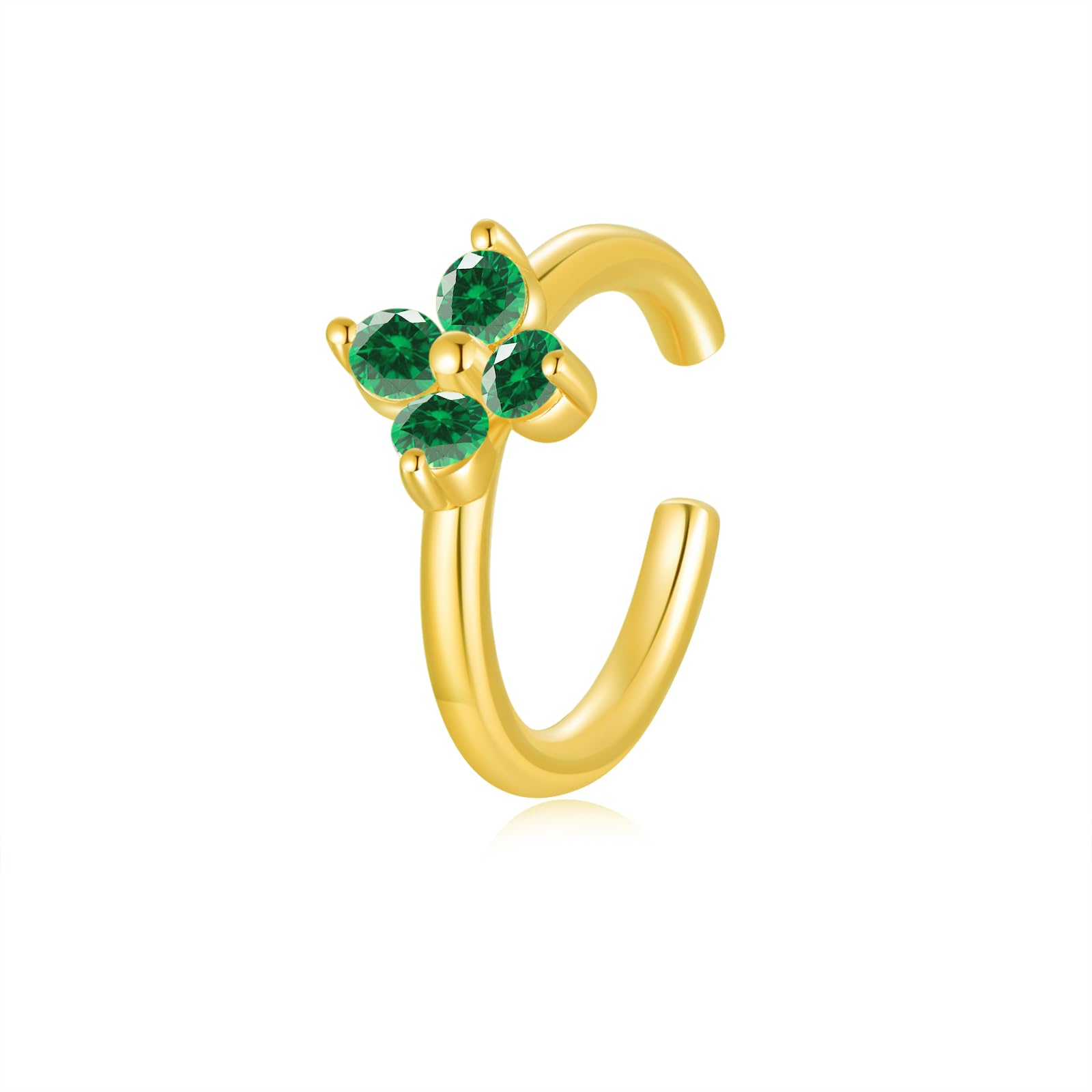 Free Bird Emerald Ear Cuff for Women Four Leaf Clover Design Ear Cuff Gold Plated Metal Hypoallergenic Copper May Birthstone Earrings Anniversary
Free Bird Emerald Ear Cuff for Women Four Leaf Clover Design Ear Cuff Gold Plated Metal Hypoallergenic Copper May Birthstone Earrings Anniversary