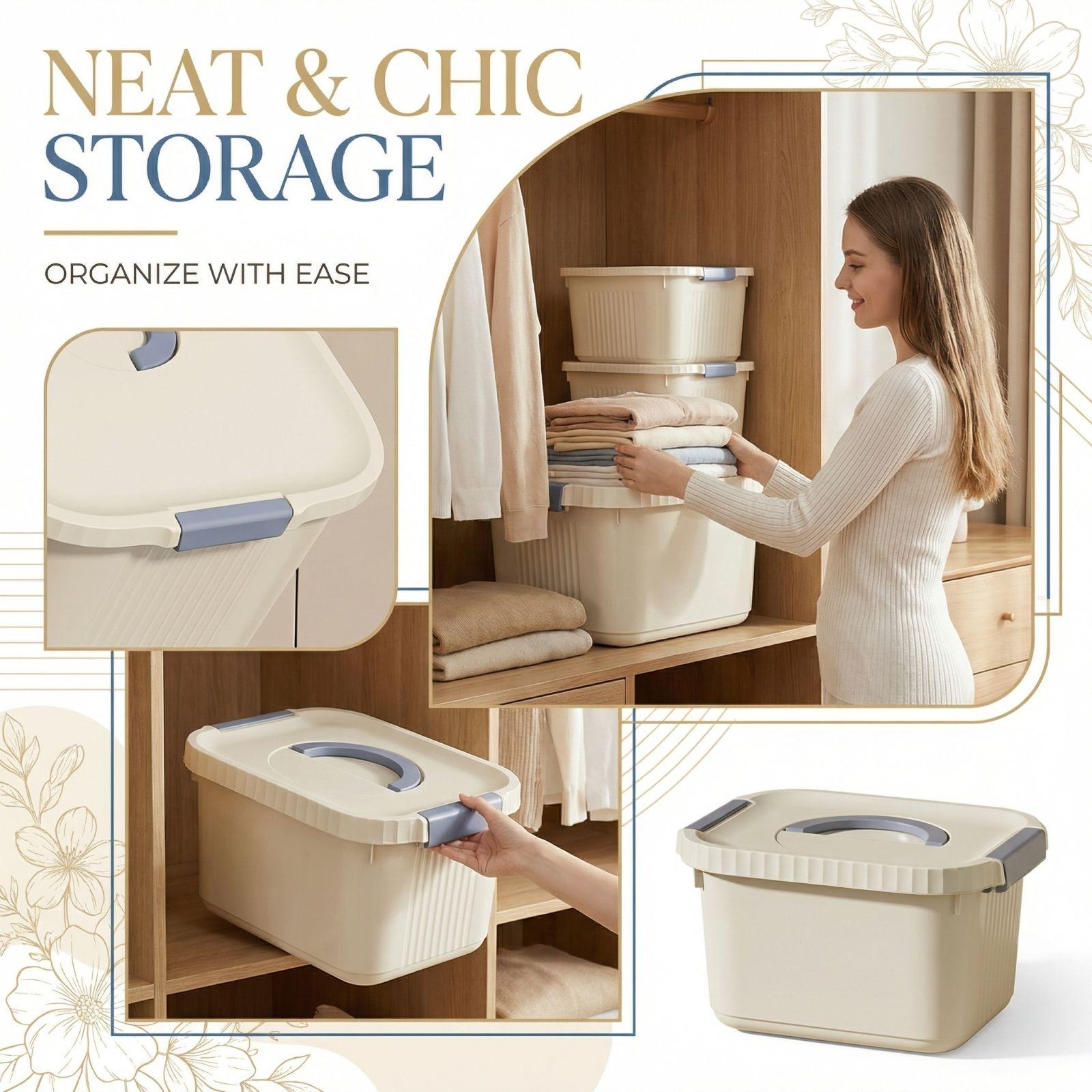 English: PP Plastic Storage for Clothes, Large Capacity Organizer Box one size білий
English: PP Plastic Storage for Clothes, Large Capacity Organizer Box one size білий