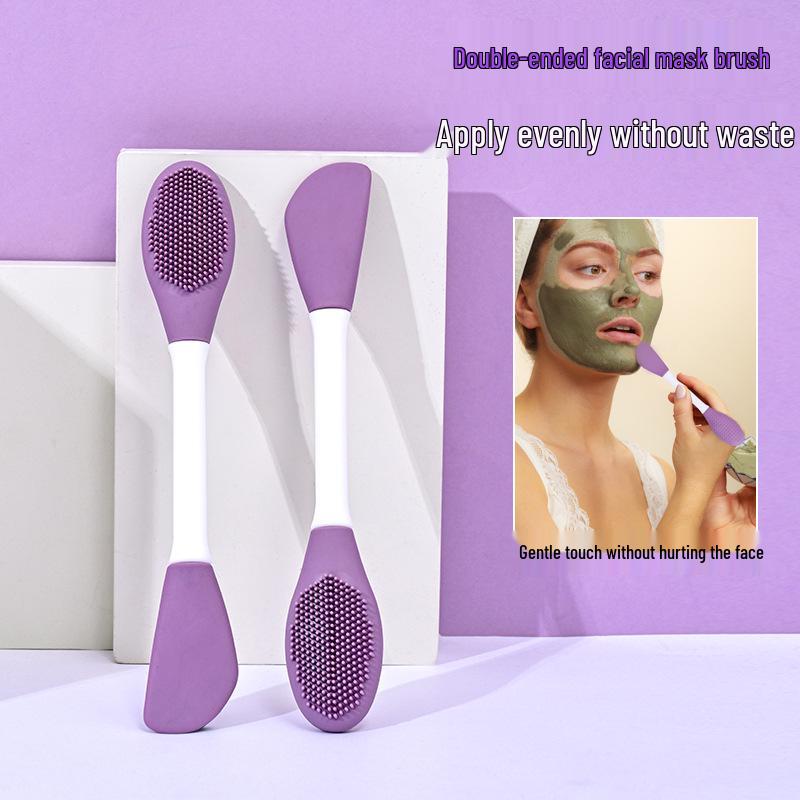 Dual-Headed Silicone Facial Brush for Cleansing and Mask Application темно-фіолетовий колір
Dual-Headed Silicone Facial Brush for Cleansing and Mask Application темно-фіолетовий колір