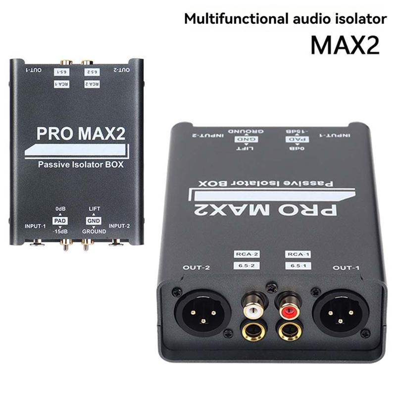 A04R-2-Way Audio Isolator Audio Current Noise Eliminator XLR 6.5 Lotus Isolator Mixer Live Broadcast
A04R-2-Way Audio Isolator Audio Current Noise Eliminator XLR 6.5 Lotus Isolator Mixer Live Broadcast
