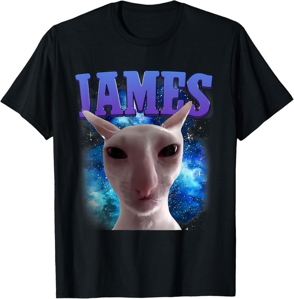 James The Cat Meme Funny Silly Cats Brainrot Meme Cat Lover Men unisex T-Shirt L
James The Cat Meme Funny Silly Cats Brainrot Meme Cat Lover Men unisex T-Shirt L