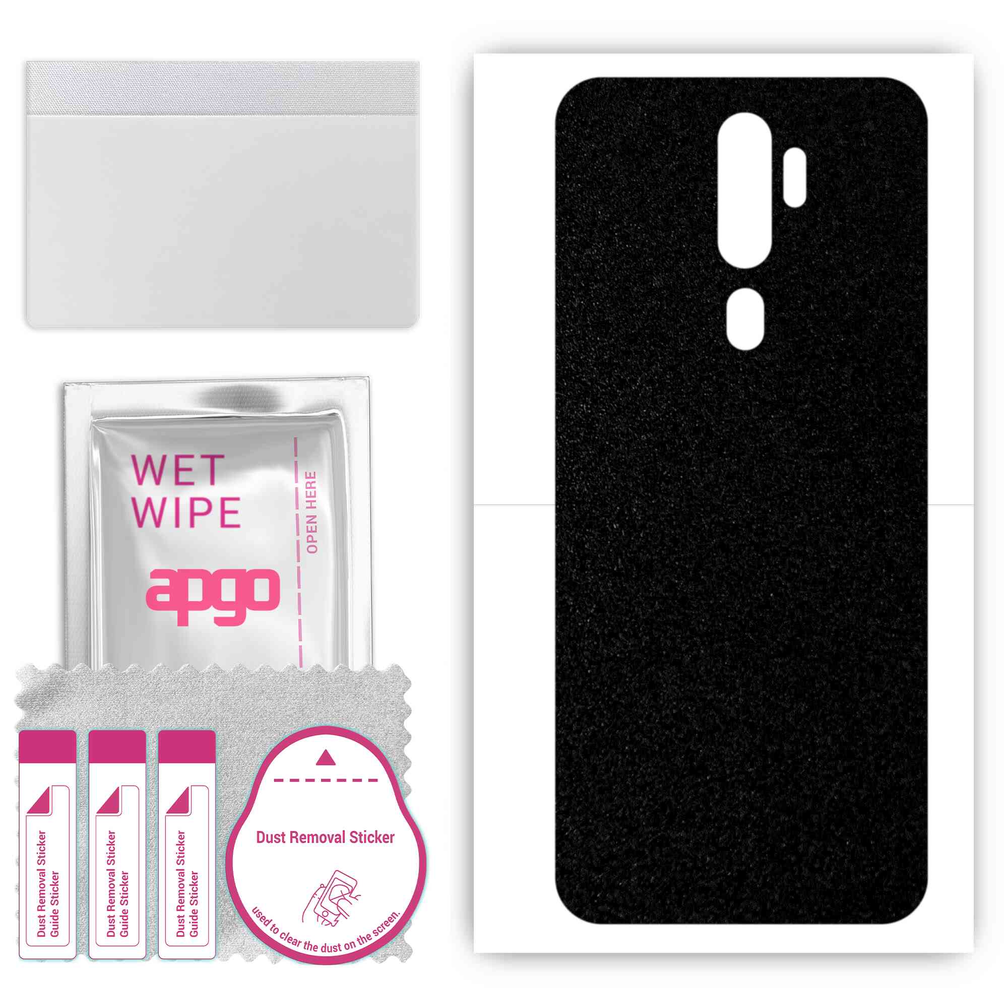 apgo Protective Skin Sticker for the back compatible with Oppo A9, Wrap Film, Foil, Vinyl - Pattern Matte Black
apgo Protective Skin Sticker for the back compatible with Oppo A9, Wrap Film, Foil, Vinyl - Pattern Matte Black