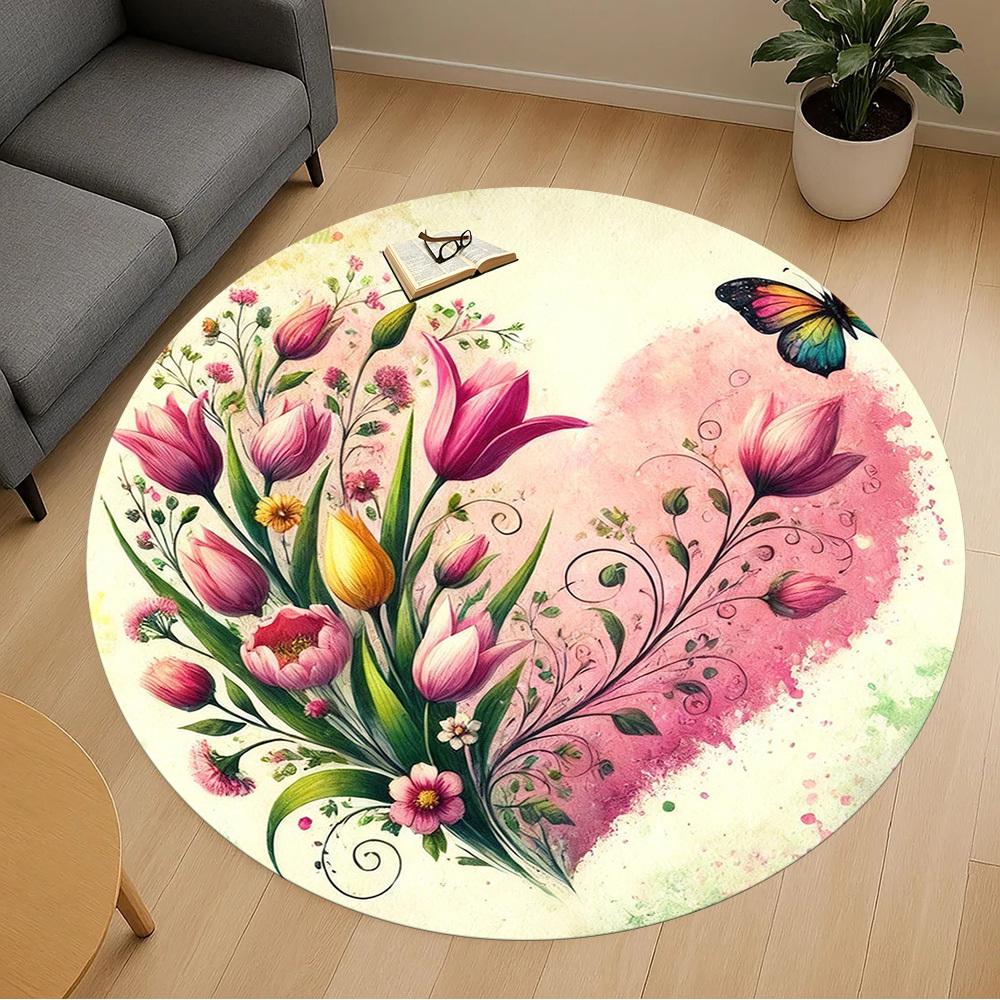 1pc Floral Heart Butterfly Round Chair mat office Area Rug - Non-Slip, Floor Mat for Office, Bedroom, Ideal home decor gift c0112101 80cm
1pc Floral Heart Butterfly Round Chair mat office Area Rug - Non-Slip, Floor Mat for Office, Bedroom, Ideal home decor gift c0112101 80cm