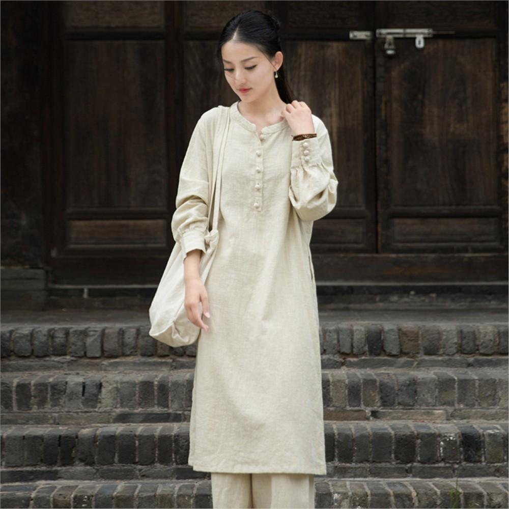 Johnature Women Vintage Dresses Stand Long Sleeve Button Autumn A-Line Chinese Style Dress One Size бежевий
Johnature Women Vintage Dresses Stand Long Sleeve Button Autumn A-Line Chinese Style Dress One Size бежевий