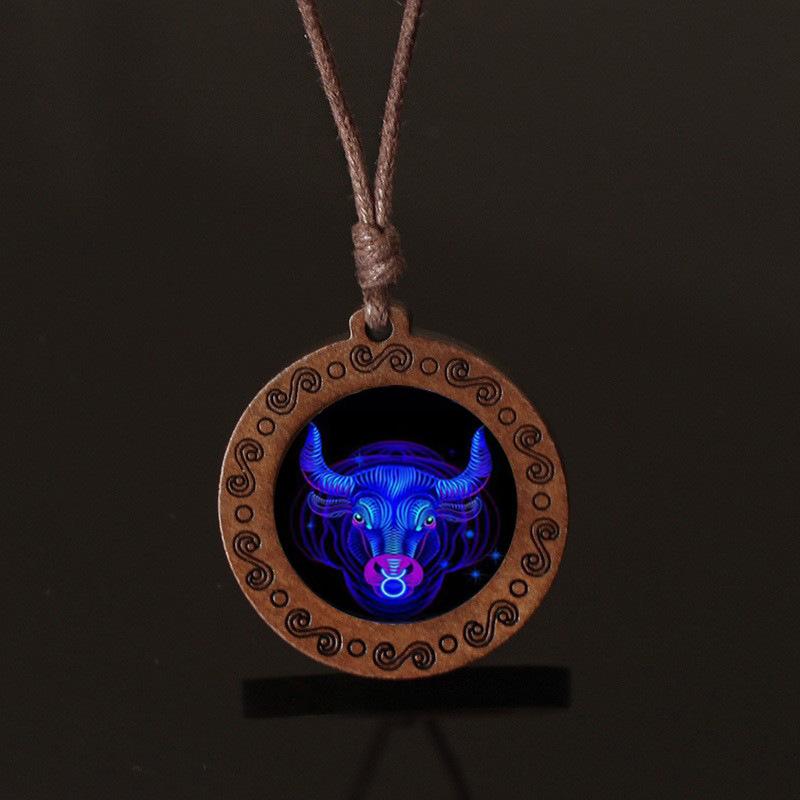 Fashionable And Personalized Twelve Constellation Pattern Wooden Base Pendant Necklace Sweater Chain One Size
Fashionable And Personalized Twelve Constellation Pattern Wooden Base Pendant Necklace Sweater Chain One Size