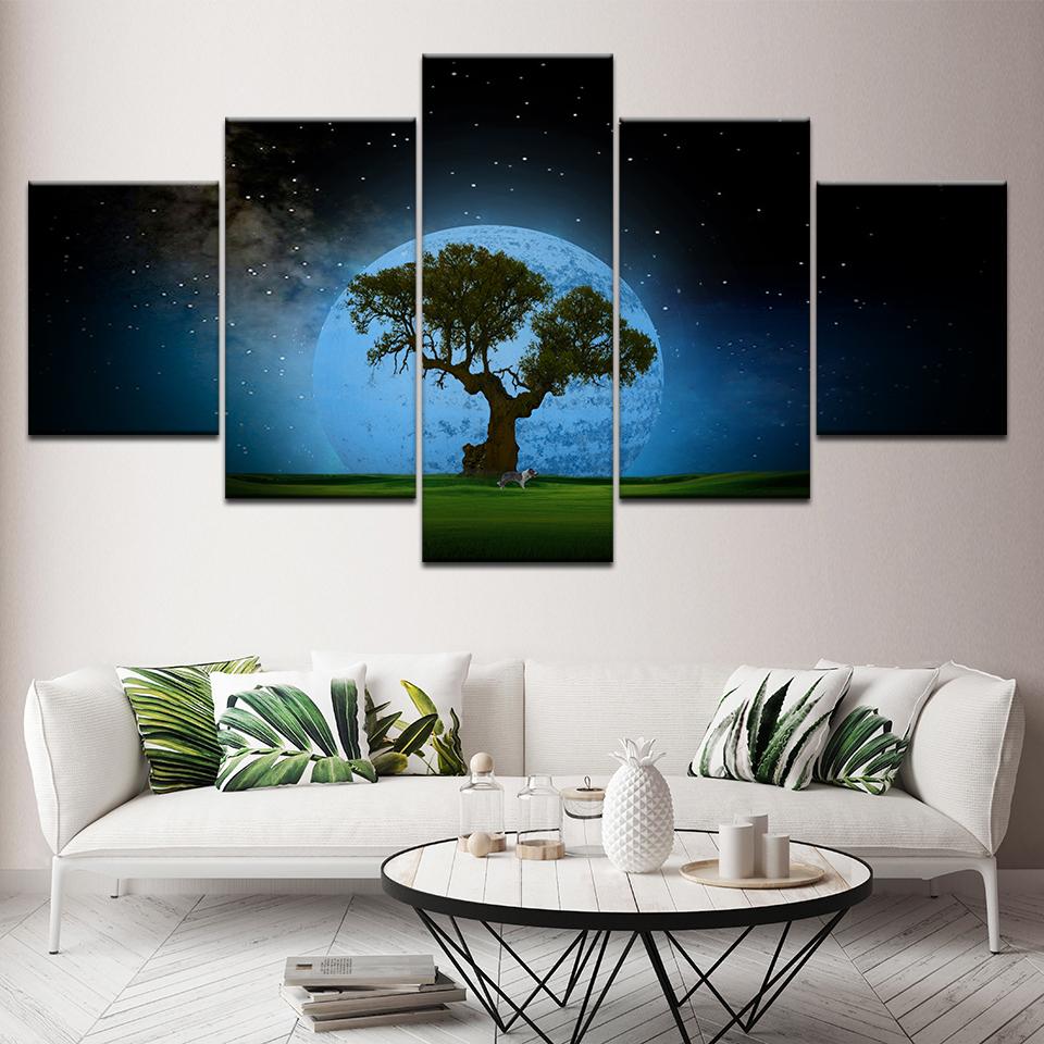 Canvas Painting Lucky tree with moon star sky landscape 5 Pieces Wall Art Painting Modular Wallpapers Poster Print Home Decor 20x35 20x45 20x55cm
Canvas Painting Lucky tree with moon star sky landscape 5 Pieces Wall Art Painting Modular Wallpapers Poster Print Home Decor 20x35 20x45 20x55cm