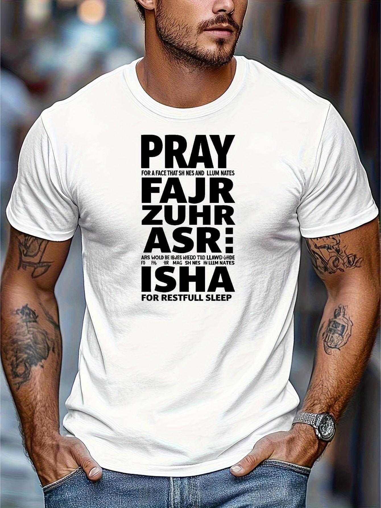 Cotton Blend T-shirt - Pray for That Fajr Allah Zuhr Asr Isha Print XXXL
Cotton Blend T-shirt - Pray for That Fajr Allah Zuhr Asr Isha Print XXXL