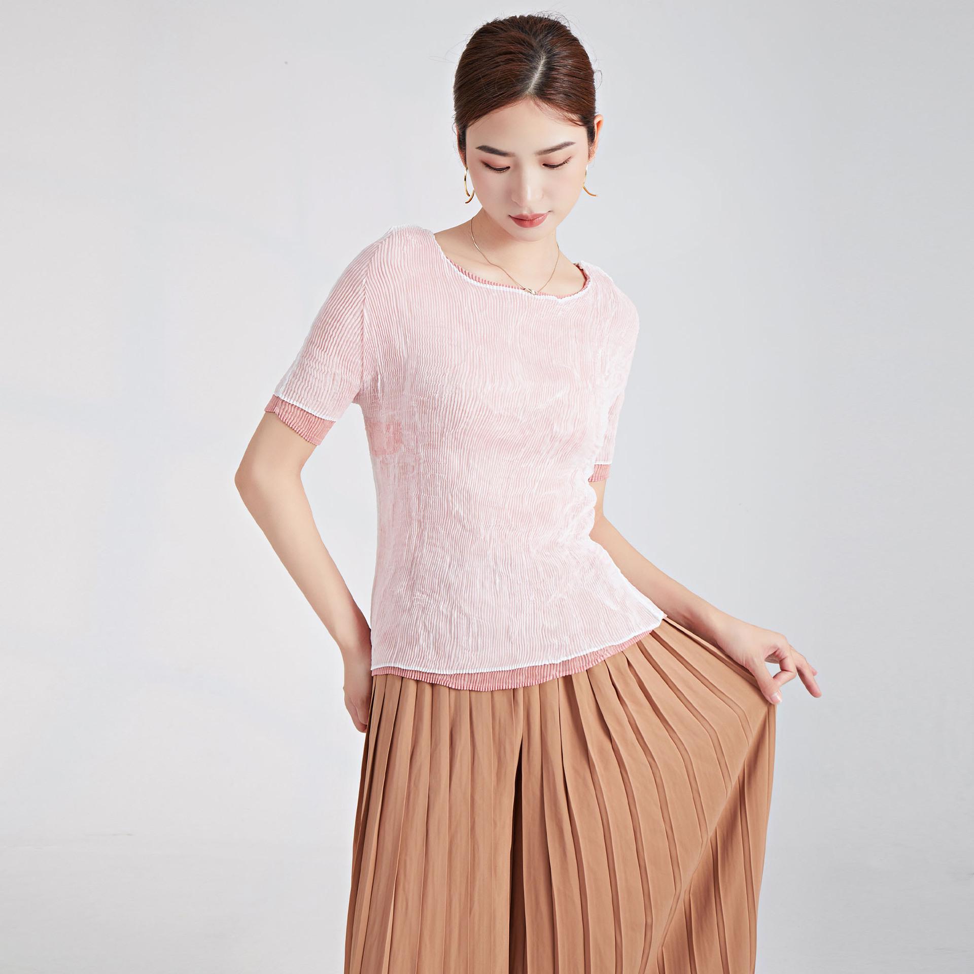 Nanyou Premium Women s Double-Layer Pleated Slimming T-Shirt - Trendy Summer Short-Sleeve Design One Size небесно-голубой
Nanyou Premium Women s Double-Layer Pleated Slimming T-Shirt - Trendy Summer Short-Sleeve Design One Size небесно-голубой