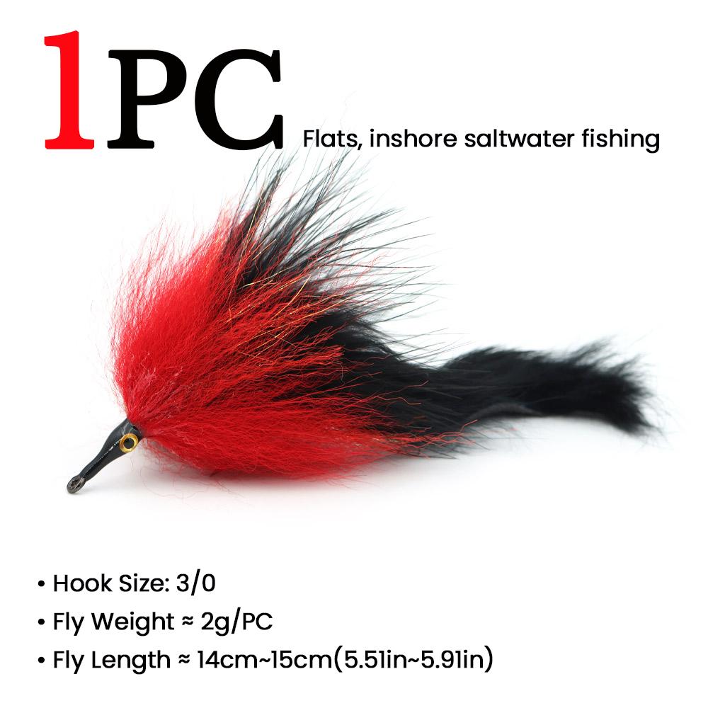 1/2PCS Red Black Tarpon Bunny Streamer Fly - Rabbit Strip Zonker Long Mouth Saltwater Lure for Tarpon/Snook/Jack Crevalle
1/2PCS Red Black Tarpon Bunny Streamer Fly - Rabbit Strip Zonker Long Mouth Saltwater Lure for Tarpon/Snook/Jack Crevalle