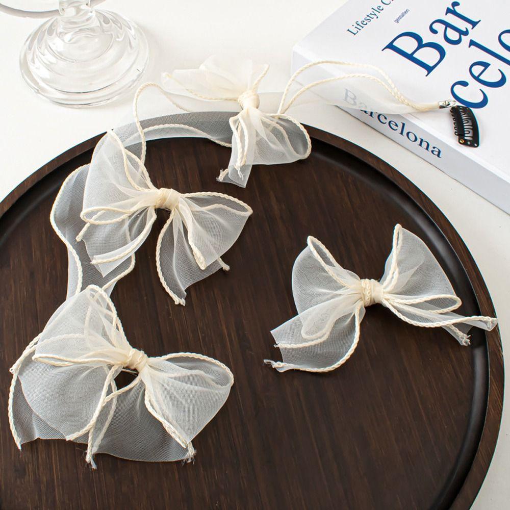 Korean Barrettes Women Balletcore Hairpins Spring Duckbill Clips Bowknot Mesh Bow Hair Clips
Korean Barrettes Women Balletcore Hairpins Spring Duckbill Clips Bowknot Mesh Bow Hair Clips