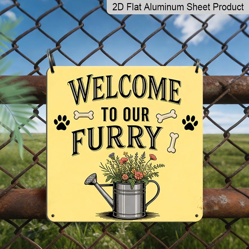 2D Flat - 1pc, Outdoor Plaque & Wall Decor, Welcome To Our Furry Garden Sign, Courtyard Wall Art, Pet-Friendly Yard Decoration, Rustic Plant Style 20*20cm
2D Flat - 1pc, Outdoor Plaque & Wall Decor, Welcome To Our Furry Garden Sign, Courtyard Wall Art, Pet-Friendly Yard Decoration, Rustic Plant Style 20*20cm
