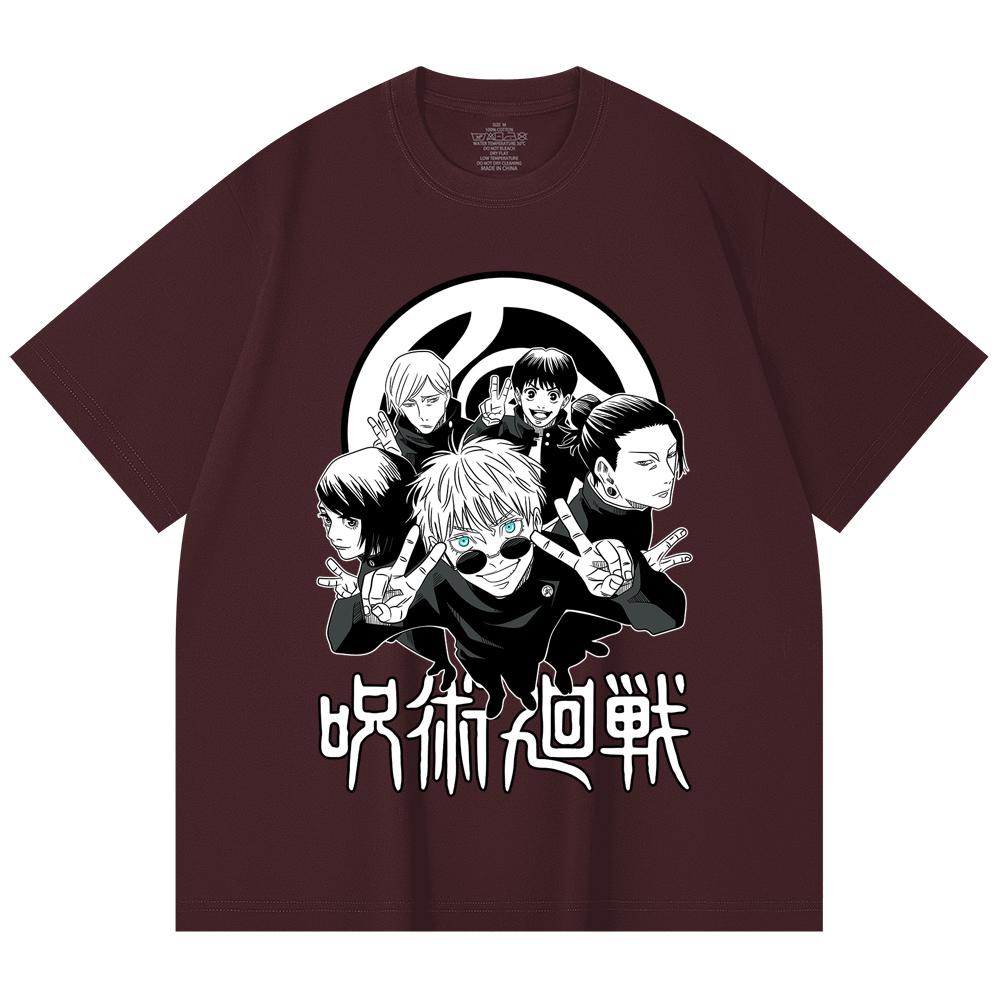 230 Gsm 100% Cotton Jujutsu Kaisen V30 Team Gojo Print Unisex Heavy Cotton T Shirt 2XL вина червоного кольору
230 Gsm 100% Cotton Jujutsu Kaisen V30 Team Gojo Print Unisex Heavy Cotton T Shirt 2XL вина червоного кольору