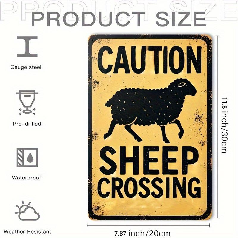 Caution Sheep Crossing Funny Vintage Iron Metal Tin Sign x Inch Bar Pub Home Farmhouse Wall Decor 20x30cm(7.8x11.8inch)
Caution Sheep Crossing Funny Vintage Iron Metal Tin Sign x Inch Bar Pub Home Farmhouse Wall Decor 20x30cm(7.8x11.8inch)