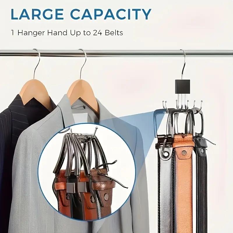 Rotating Wood & Multipurpose Hanger for Belts, Bras, Ties, Scarves,Space-Saving Design with Stainless Steel Hooks
Rotating Wood & Multipurpose Hanger for Belts, Bras, Ties, Scarves,Space-Saving Design with Stainless Steel Hooks