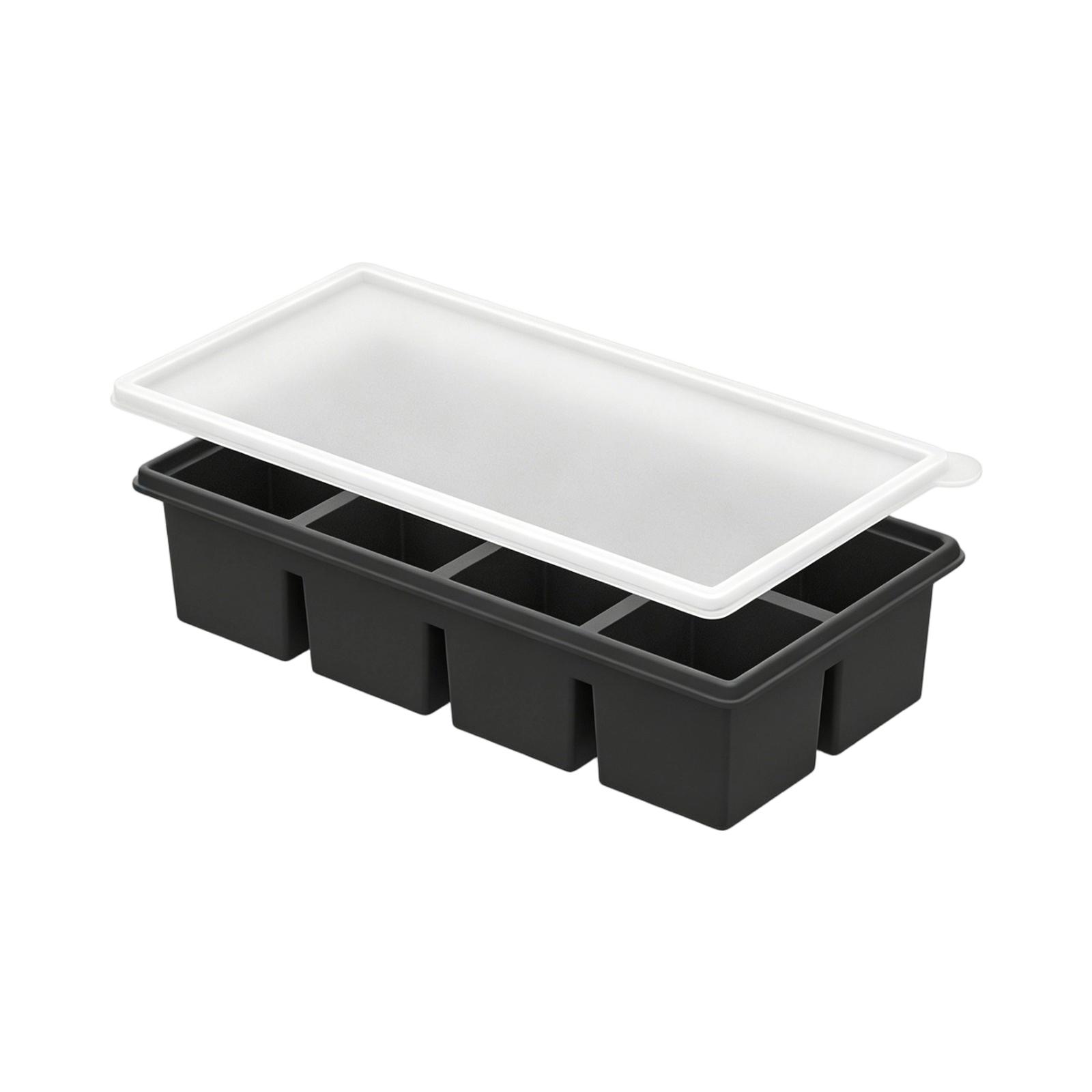 Silicone Ice Cube Tray with Lid 8 Square Compartments Flexible Non-Toxic Food Grade Material Durable Reusable Ice Mold for Freezer One Size чёрный
Silicone Ice Cube Tray with Lid 8 Square Compartments Flexible Non-Toxic Food Grade Material Durable Reusable Ice Mold for Freezer One Size чёрный