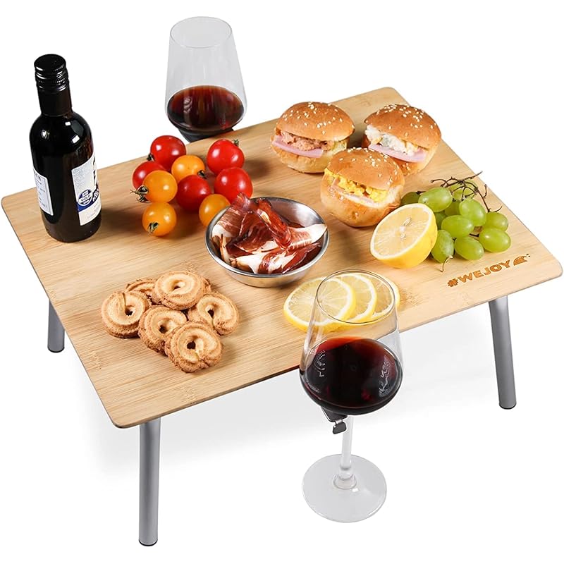 WEJOY mini bamboo wine table folding outdoor table bamboo outdoors for picnic Comes with compact storage bag
WEJOY mini bamboo wine table folding outdoor table bamboo outdoors for picnic Comes with compact storage bag