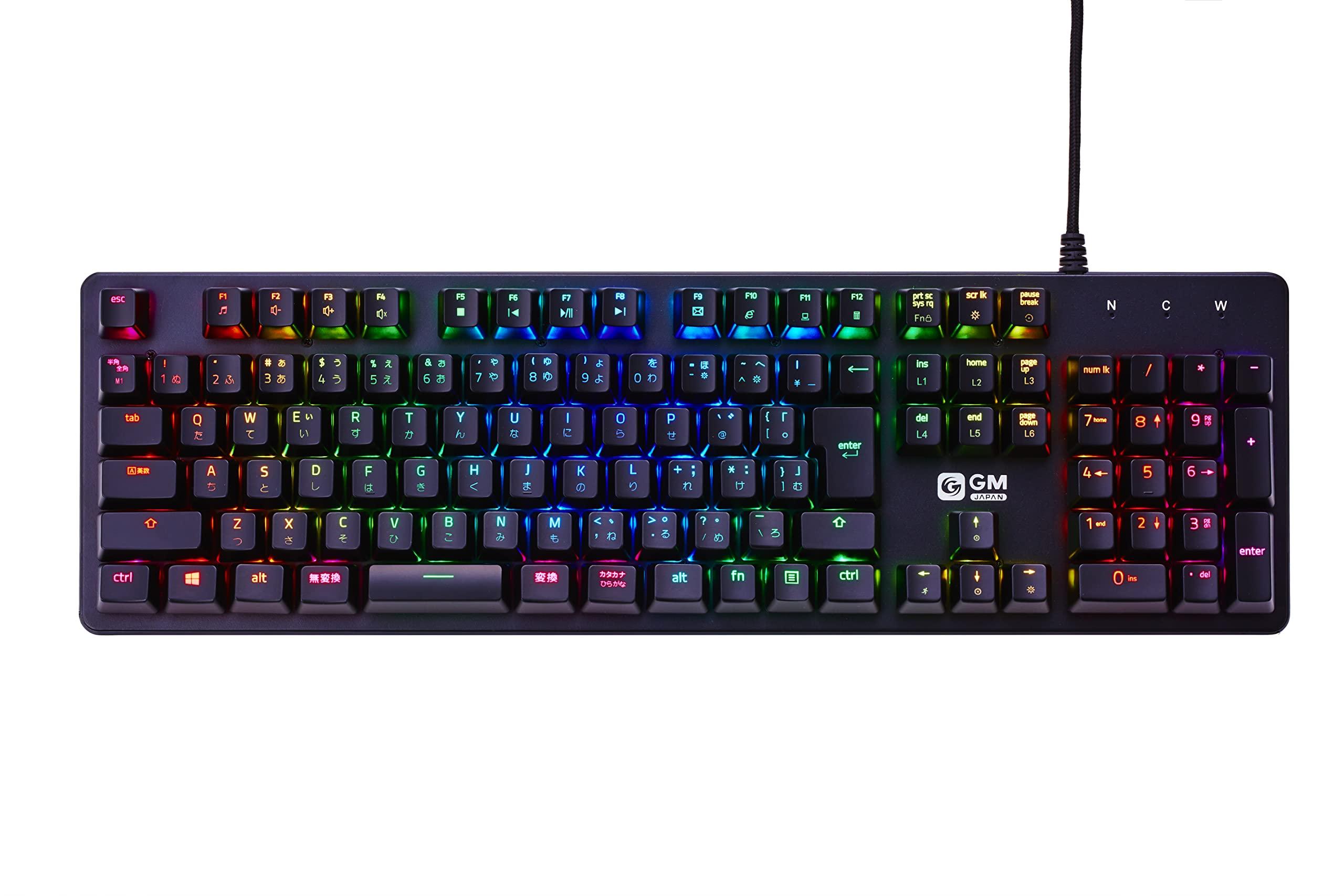 Gaming Keyboard Blue Axis Heavy Duty Wired Mechanical RGB with Numeric Keypad 109 Keys Japanese Layout JP GM-JAPAN GM-KB-BK чорний
Gaming Keyboard Blue Axis Heavy Duty Wired Mechanical RGB with Numeric Keypad 109 Keys Japanese Layout JP GM-JAPAN GM-KB-BK чорний