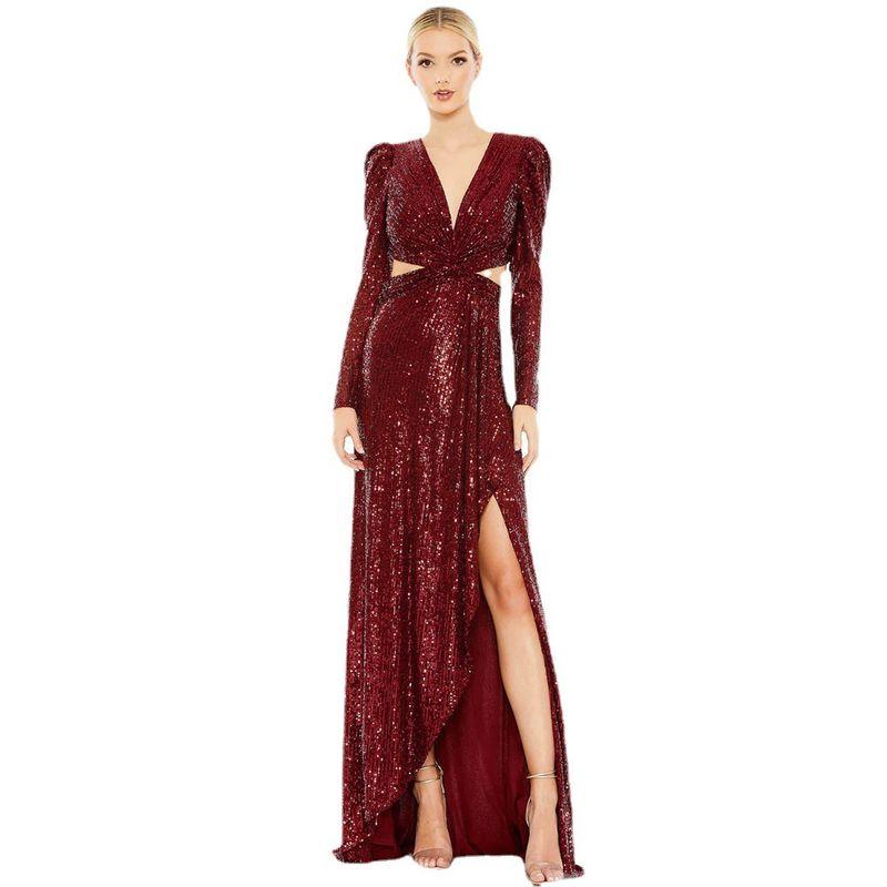 Banquet Party Sexy Slit Long Sleeve Sequin Formal Dress Women s Sequin Sexy Party Dress Burgundy XL
Banquet Party Sexy Slit Long Sleeve Sequin Formal Dress Women s Sequin Sexy Party Dress Burgundy XL