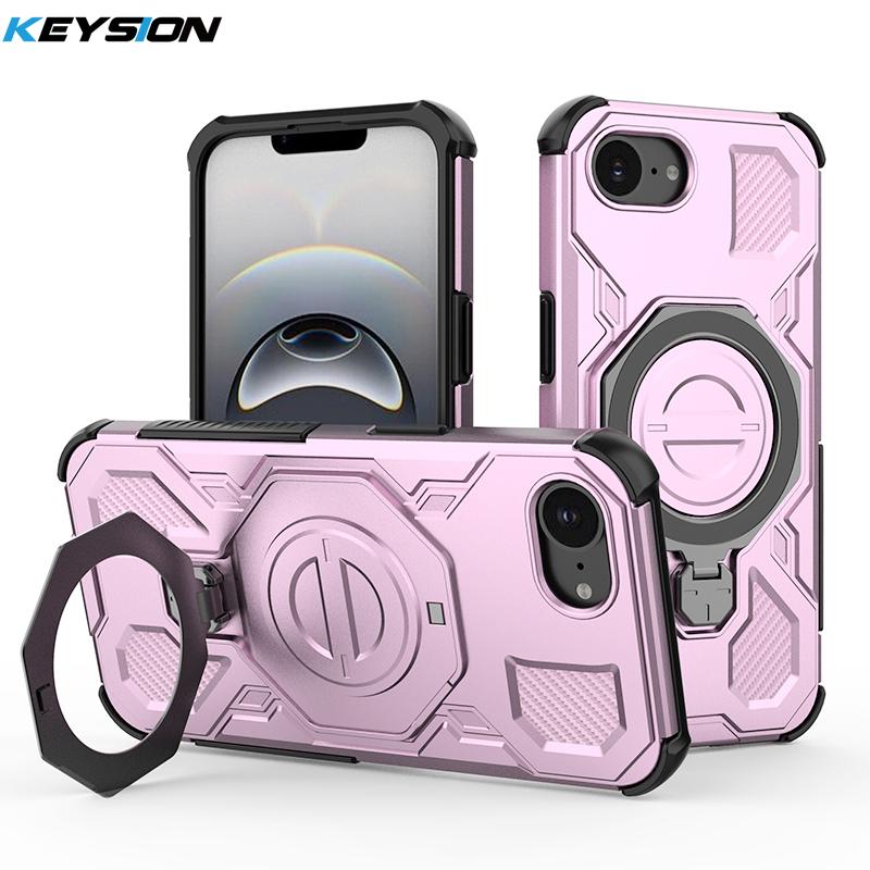KEYSION Противоударный магнитный чехол для iPhone 16e Мягкий силикон+ПК Вертикальная живая металлическая кольцевая подставка Задняя крышка для телефона для iPhone 16e for iPhone 16e розовый
KEYSION Противоударный магнитный чехол для iPhone 16e Мягкий силикон+ПК Вертикальная живая металлическая кольцевая подставка Задняя крышка для телефона для iPhone 16e for iPhone 16e розовый