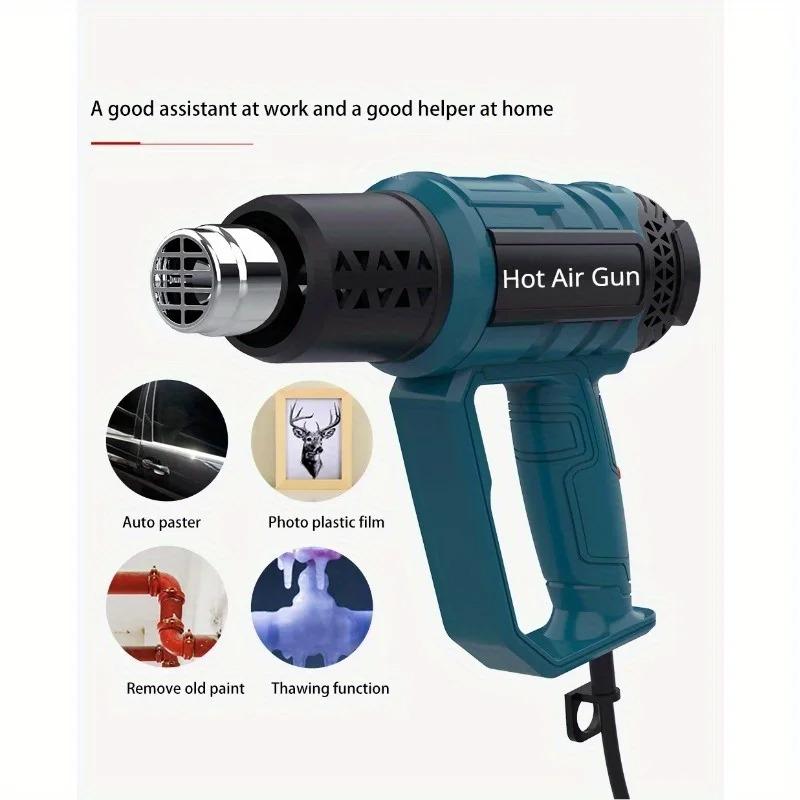 2000W hot air gun with LCD digital display. Used for shrinking oil pipe paint remover/stripper, car decoration/repair
2000W hot air gun with LCD digital display. Used for shrinking oil pipe paint remover/stripper, car decoration/repair